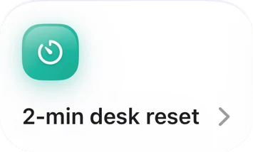 2-minute desk reset