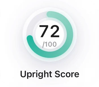 Upright Score 72 out of 100