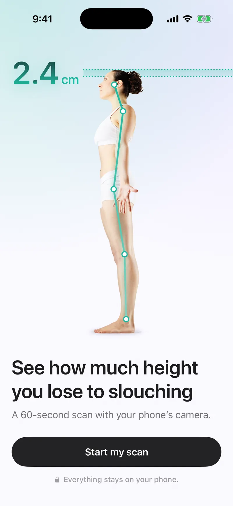 Welcome: see how much height you lose to slouching