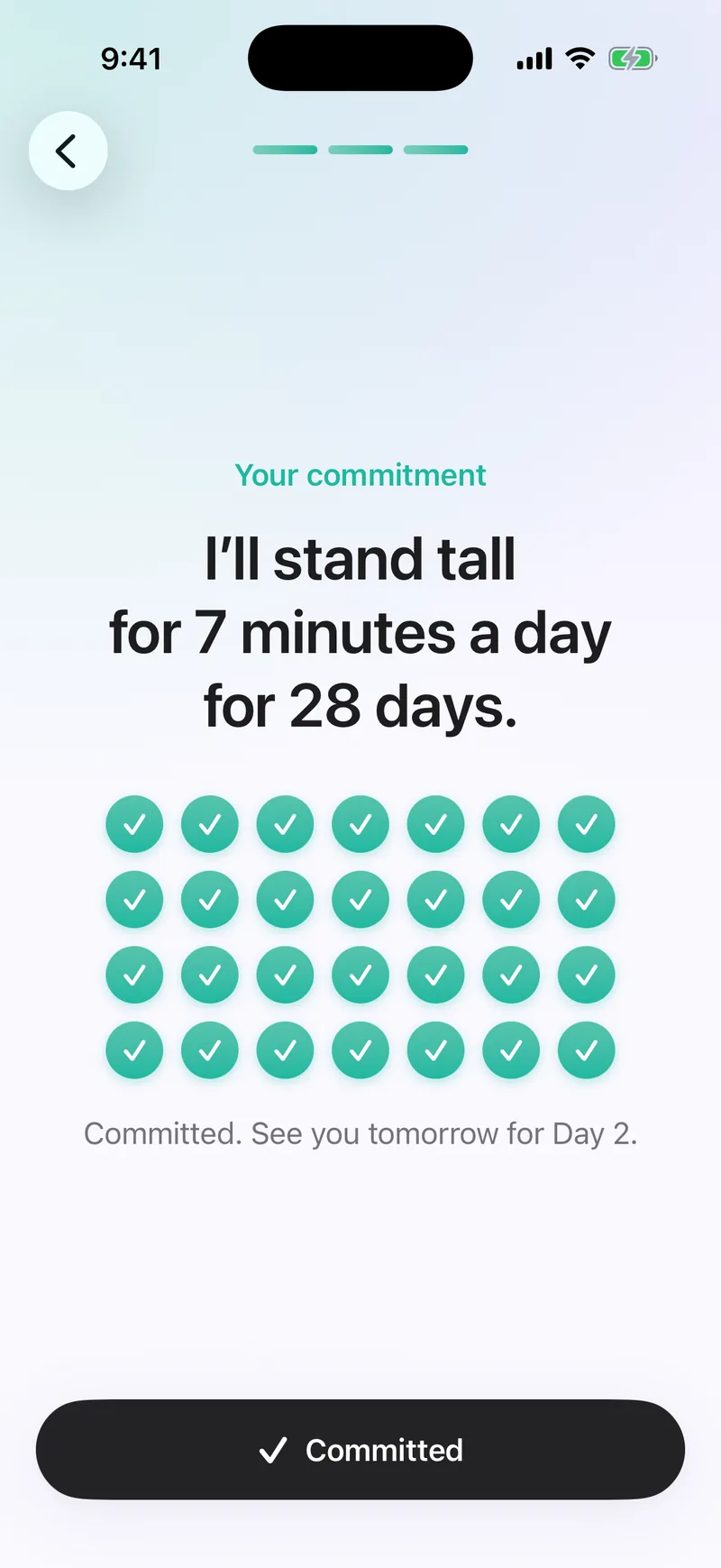 I’ll stand tall for 7 minutes a day for 28 days